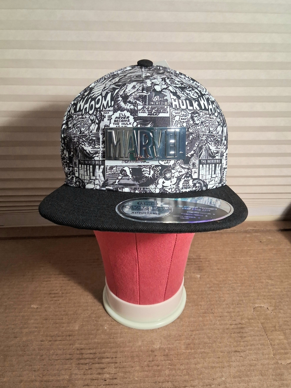 Marvel Black & White Comic Snapback Hat-Adult